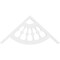 Ekena Millwork Pitch Classic Wagon Wheel Architectural Grade PVC Gable Pediment, 36"W x 16 1/2"H x 1"P (11/12) GPP036X017X100CWW - alternate 4